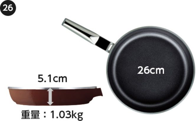 [ ディナーパン (26) ブラック ] アサヒ軽金属