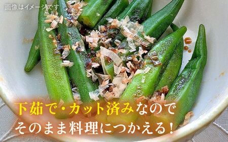 オクラ 500g 冷凍 旬の時期に急速冷凍 【福岡県糸島産】 糸島市 / オーガニックナガミツファーム 野菜 おくら [AGE044]