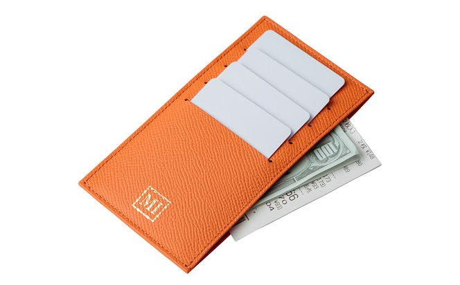 豊岡財布 ウォレットイン カードホルダー ドイツ製本革使用 オレンジ ZCD02 / カードケース  革 革小物 コンパクト 長財布に収まる  シンプル デザイン 無地 マスミ鞄嚢