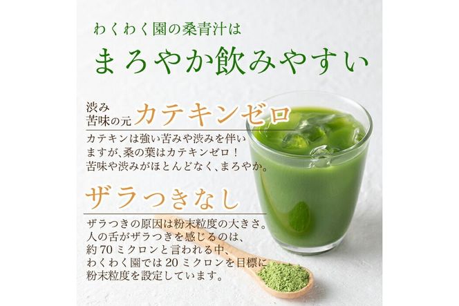 a795 国産！わくわく園さつま桑青汁・計200g(100g×2袋)【わくわく園】桑の葉 青汁 桑 青汁 粉末青汁 スティックタイプ 国産 高級品種 センシン
