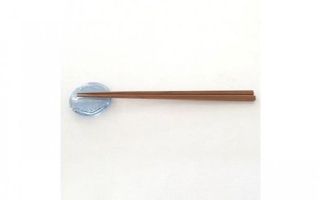 ＜Aji Glass＞　箸置き　くぼみ　泡　2個セット　(GIFT BOX付) 372013_AN001