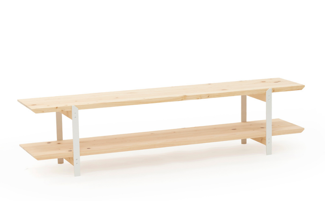 テレビボード 無垢材 ひのき kinari TV bord(キナリ TVボード) 【幅150cm×奥行31cm】 脚の色が選べる 白 or 黒 M-mq-A02A 【幅150cm×奥行31cm】