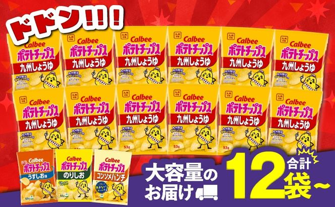 ＜味が選べる！＞カルビーポテトチップス（通常サイズ）16~12袋　K194-002_a
