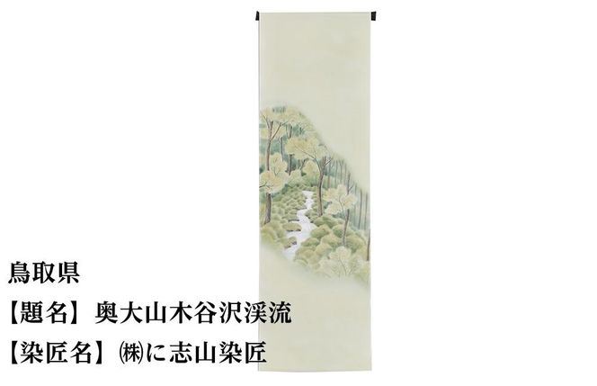 【47都道府県着物応援プロジェクト】 鳥取県 京手描友禅 付下げ着尺 261009_A-BR031