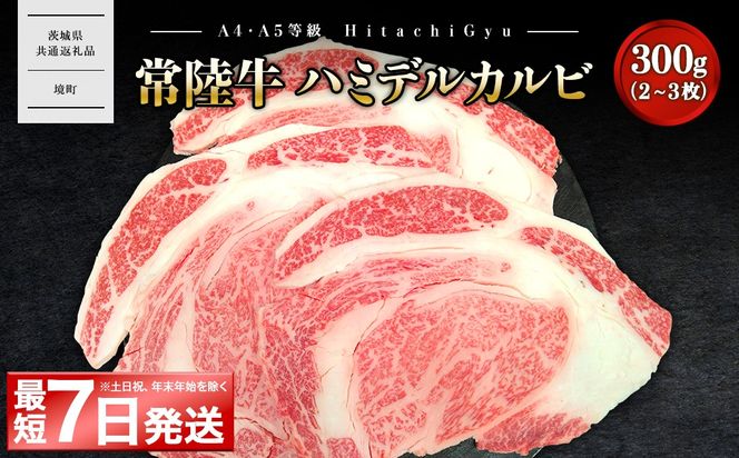 K2468 <最短7日発送>【常陸牛】ハミデルカルビ 300g (2～3枚) 〈茨城県共通返礼品〉