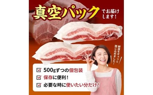 ※グラムが選べる※ 【宮崎県産】ブランドポーク　三枚肉（バラ）ブロック肉 【 肉 宮崎 煮込み 豚肉 おかず バラ 】 [B13213 B13214 B13215]