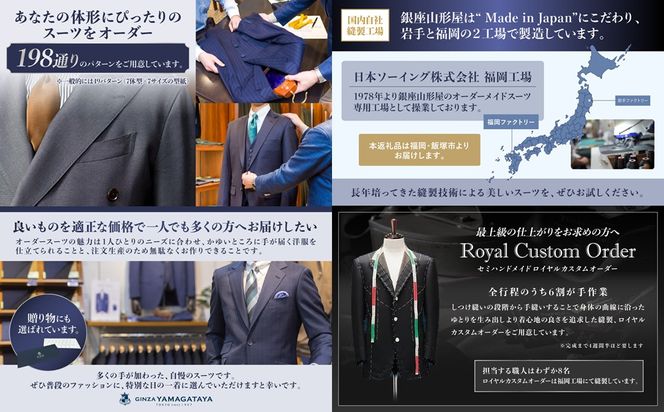 【J1-006】銀座山形屋 メンズオーダー仕立券（30,000円分）