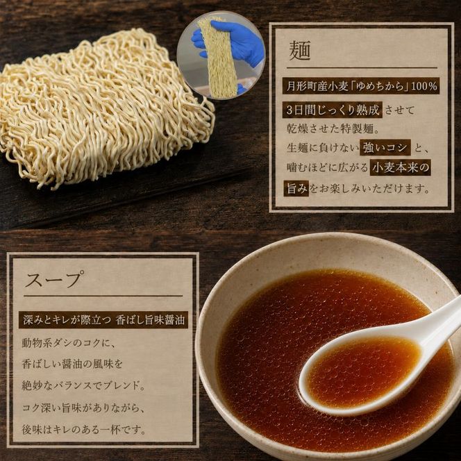 旭川醤油ラーメン 24食セット 【 月形町産ゆめちから100%使用 】 北海道 ラーメン 熟成乾燥麺 インスタント 乾麺 即席麺 拉麺 保存食 醤油 月形町