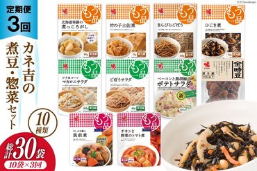 【3回 定期便 】ヤマザキ もう一品 煮豆 惣菜 セット 10種 ×各1 計10個 詰め合わせ [ヤマザキ 静岡県 吉田町 22424290] おかず 冷蔵 もう一品シリーズ カネ吉 兼吉 souzai