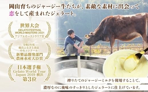 【ジェラート醍醐桜】【熨斗】恋するジャージーPremium2種 （ゴールデンミルク＆焼きかぼちゃ）計8個セット / 岡山 真庭 醍醐桜 極上スイーツ 濃厚 プレゼント 贈答 デザート ギフト ジャージー牛 ミルク ジェラート おやつ かぼちゃ 子供から大人まで 冷凍 人気 贅沢 【nhss026n-01】