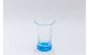 【RYUKYU GLASS WORKS 海風】オキナワオーシャン　ビアグラス（広口） 琉球ガラス 読谷村 コップ 夏 ブルー クリア 沖縄 ガラス工房 コバルト うちなーすぐりむん 清涼感 地場産品 手作り 人気商品 サイズ違い有 プレゼントに 涼しさ演出 ギフトに オススメ 伝統工芸品