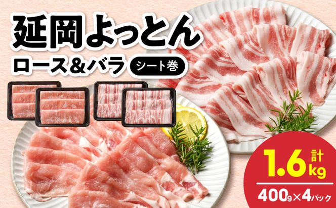 延岡よっとん ロース＆バラ シート巻 各400g×2 N0220-YA779