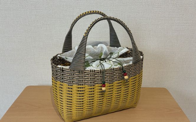 【選べるカラー】かご クラフトカゴバック丸型