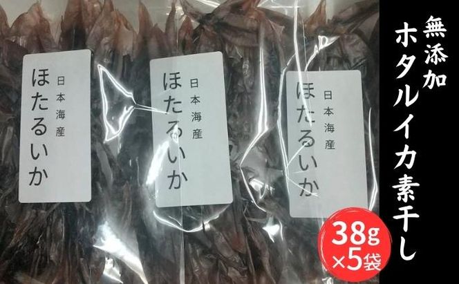 無添加 ホタルイカ素干し 38g×5袋 魚貝類 ホタルイカ イカ 海鮮 干物 おつまみ 肴 加工食品  myz02 myz11 myz17