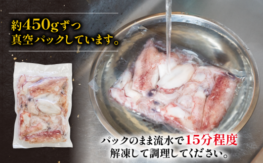 訳あり 小イカ ( アカイカ ヒイカ ) 約2.25kg(450gx5パック) 不揃い 小分け 冷凍 刺身 セリから直送 ケンサキイカ ジンドウイカ イカ 料理 おかず 天ぷら フライ 煮物 焼きそば お好み焼き 炒め物 魚太郎 愛知県 南知多町【配送不可地域：離島】