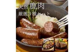 天然鹿肉 ジビエ 3種セット 鹿肉ソーセージ ハンバーグ ステーキ 食べ比べ【 惣菜 おかず 冷凍 簡単調理 BBQ キャンプ お取り寄せ ギフト 贈答品 お祝い おつまみ 神奈川県 小田原市 】 142069_HV001