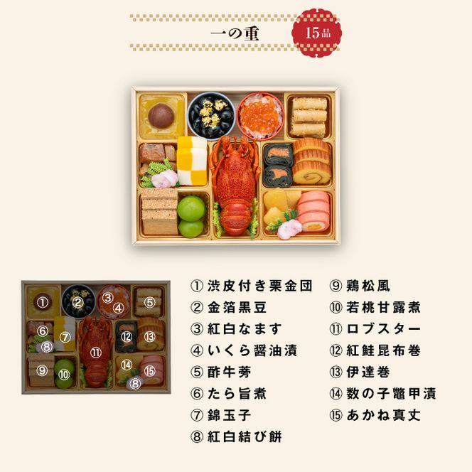 【早期限定寄附額】千賀屋謹製　迎春おせち料理 「天寿千」和風三段重 3～4人前 冷蔵 ［035S27］ おせち 2027 おせち料理 小牧市 年内配送 年内発送 お節 冷蔵 冷蔵おせち 人気 新春