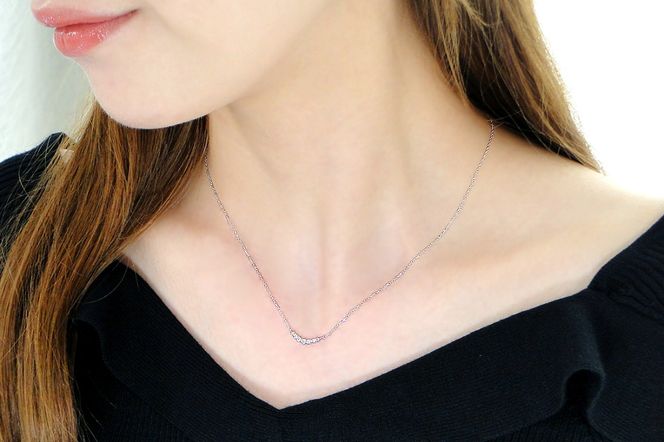 【0.12ct】PT900 グラデーション ダイヤモンド ネックレス CSN00201-PT SWAV020