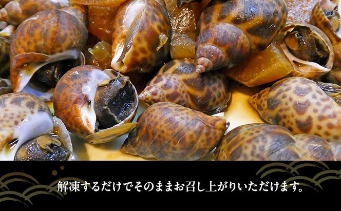 鮮度抜群！秋田県にかほ市産 冷凍 味付きバイ貝 600g(300g×2パック)【 煮付け 冷凍 甘煮 おつまみ 魚介類 貝類 海鮮 秋田 にかほ 】