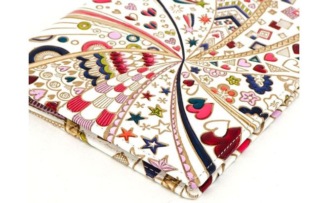 【文庫屋大関】パーソナルホルダー　グロッシーハート【皮革工芸品】 民芸品 雑貨 日用品 文房具 革小物 牛革 ファイル ケース 