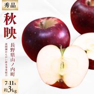 【2026年10月発送】秋映 秀品 約3kg 7～11玉 りんご 果物 信州 長野