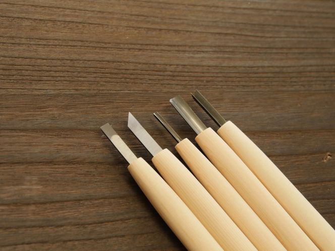 刃物鋼彫刻刀 5本組