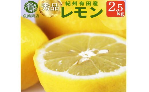 秀品　紀州有田産レモン　2.5kg【予約】※2027年3月上旬頃〜2027年3月下旬頃に順次発送予定(お届け日指定不可) レモン れもん 果物 柑橘【uot776】
