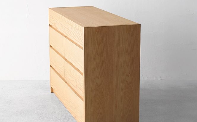 ローチェスト 木製 オーク材 幅116×奥行43×高さ81cm チェスト 4段 タンス 収納棚 棚 秋山木工 秋山木工株式会社 国産 静岡県 藤枝市