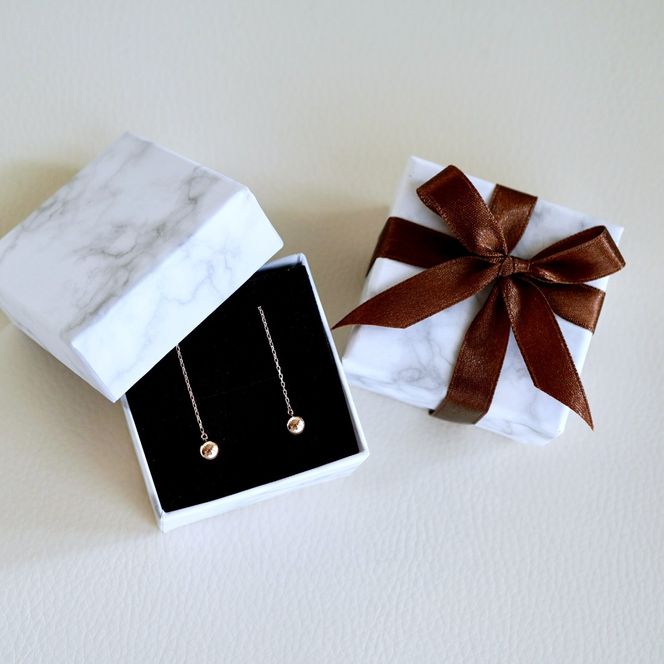 K18PG(18金) ローズゴールド 地金 ボール チェーン ピアス シンプル 保証書付 KO-0073 242-033-c