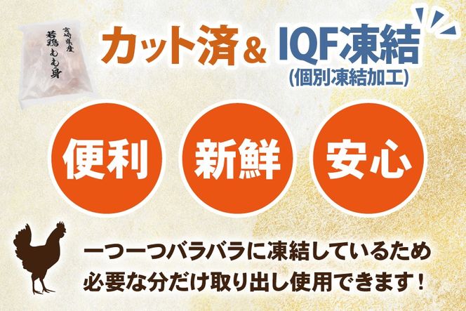 鶏肉 もも 切身 IQF 250g 18袋 計4.5kg 宮崎県産 [南九フーズ 宮崎県 日向市 452061692] とり肉 鳥肉 鶏もも 鶏もも肉 鶏 真空包装 宮崎 個包装 お弁当 個別急速冷凍 個別凍結加工 カット 小分け 時短 カット済み