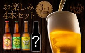 3ヶ月定期便　宮崎ひでじビール　お楽しみ4本セット　N073-YZB619