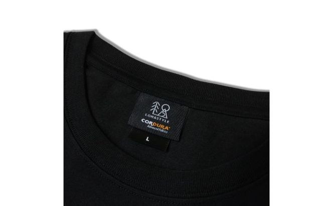 LOHASTYLE CORDURA天竺 CHIGASAKI 半袖T ブラック オリジナル Tシャツ 半袖 黒 男女兼用 湘南 茅ヶ崎市 神奈川県