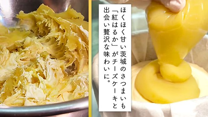 【 茨城県産 紅はるか 使用 】 猿島産 ほうじ茶 入り お芋 の 結 バスクチーズケーキ 【 パウンド型 】 ケーキ チーズケーキ スイーツ 洋菓子 デザート おやつ さつまいも ほうじ茶 5000円 [DL10-NT]