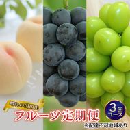 フルーツ 定期便 2026年 先行予約 晴れの国 岡山 の 定期フルーツ定期便 3回コース 桃 もも 葡萄 ブドウ 岡山県産 国産 セット ギフト