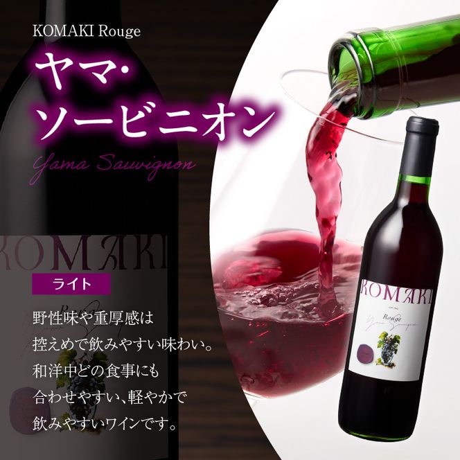 小牧ワイナリー 赤ワイン２本飲み比べセット（小牧産ぶどう100％使用）［026A08］