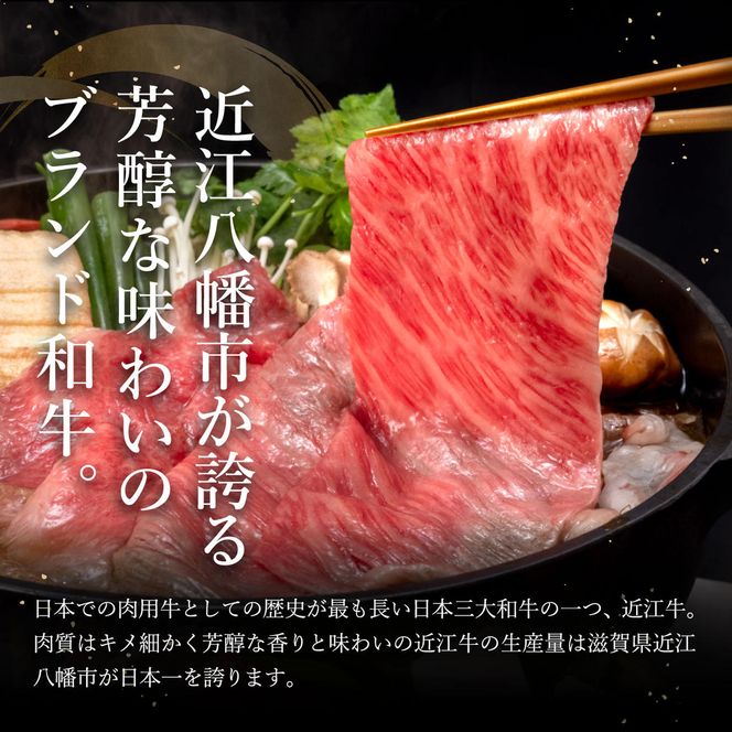 【4等級以上】【近江牛　ウデ】すき焼・しゃぶしゃぶ用【500ｇ】【BI02W】