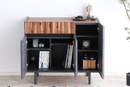 【東馬家具】クリート SB 90 CL【美しさ モダン 空間作り ワンランク上 贅沢 アカシア材 コンクリート調 完成品 脚のみ取付】(H060619)