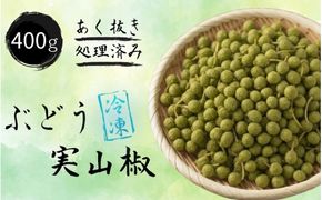  冷凍 ぶどう 生実山椒 400g あく抜き処理済み / 山椒 さんしょう 香辛料 調味料 薬味 冷凍 ぶどう山椒  和歌山県 紀美野町 実山椒【twn044-cmi-400】