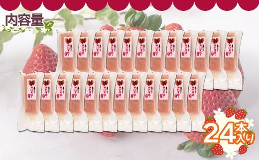北海道 豊浦町 いちご アイス バー 24本 TYUN022