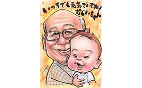 似顔絵　2名（バストアップ） 絵画 インテリア 