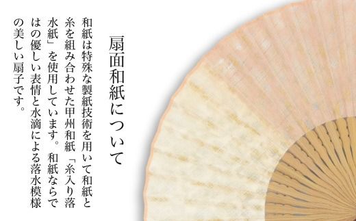 【杉山江見堂】ワインの澱染「糸入り落水扇子」ワイン染扇子（７寸５分３０間）　男性向け 扇子 せんす 藍染め 贈答 ギフト 父の日 プレゼント