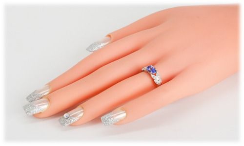 タンザナイト リング 0.7ct K10WG/K10YG (13387) 指輪 リング タンザナイト K10 ホワイトゴールド イエローゴールド ジュエリー アクセサリー ダイヤモンド 山梨県 甲斐市 BR-86