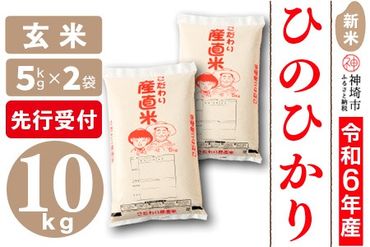 【令和6年産 新米先行受付】ひのひかり 玄米 5kg×2【さが 佐賀の米 米 お米 コメ 玄米 おいしい ランキング 人気 国産 ブランド 地元農家】(H061260)