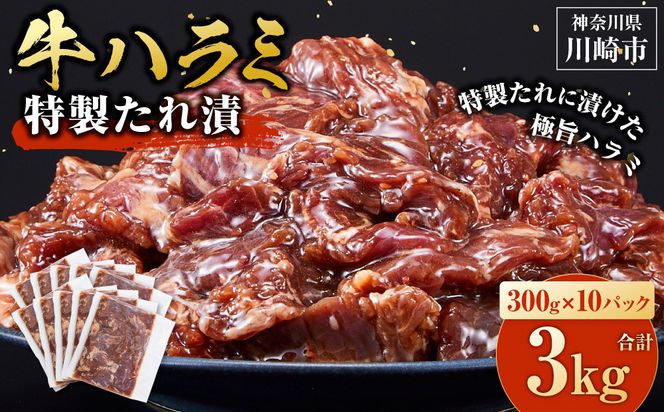 ＜訳あり＞牛ハラミ　特製たれ漬　3.0kg【12月発送】 【kw0096-0014-12】