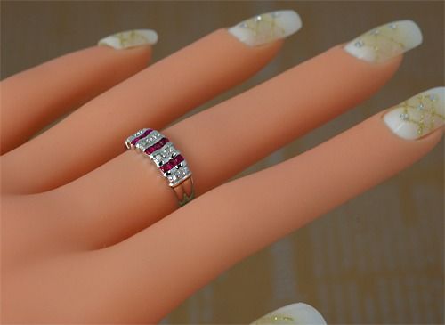 ルビー リング 0.3ct Ag900[Pt100] (12514) 指輪 リング ルビー プラチナ ダイヤモンド ジュエリー アクセサリー 山梨県 甲斐市 BR-77