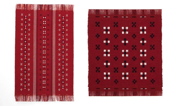 国指定伝統的工芸品 知花花織コースター 4枚＆ティーマット1枚セット コースター おしゃれ 雑貨 小物 インテリア 沖縄市 / 知花花織事業協同組合[BCBW003]