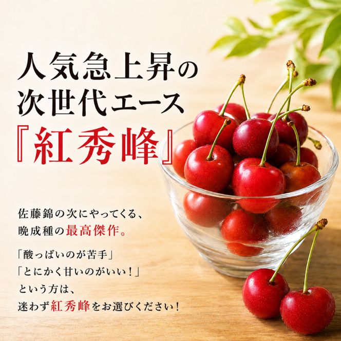 2027年発送 北海道 仁木町産 さくらんぼ 紅秀峰 720g (180g×4パック) Lサイズ以上 旬 桜桃 産地直送 サクランボ チェリー フルーツ 果物 果物類 仁木町 仁木 [松山商店]