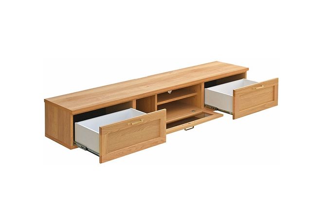 ビルネ 180 TVボード NA【ナチュラル 完成品 真鍮 テレビ台 木製 高級感 リビング収納】(H062378)