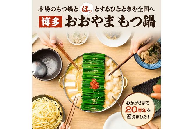 【A2-142】「おおやま」博多もつ鍋(しょうゆ味/2人前)