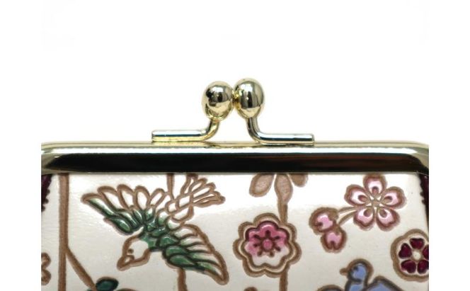 【文庫屋大関】印鑑ケース 枝垂れ花鳥【皮革工芸品】 革製品 工芸品 民芸品 牛革 小物入れ お祝い ギフト プレゼント 墨田区 東京都